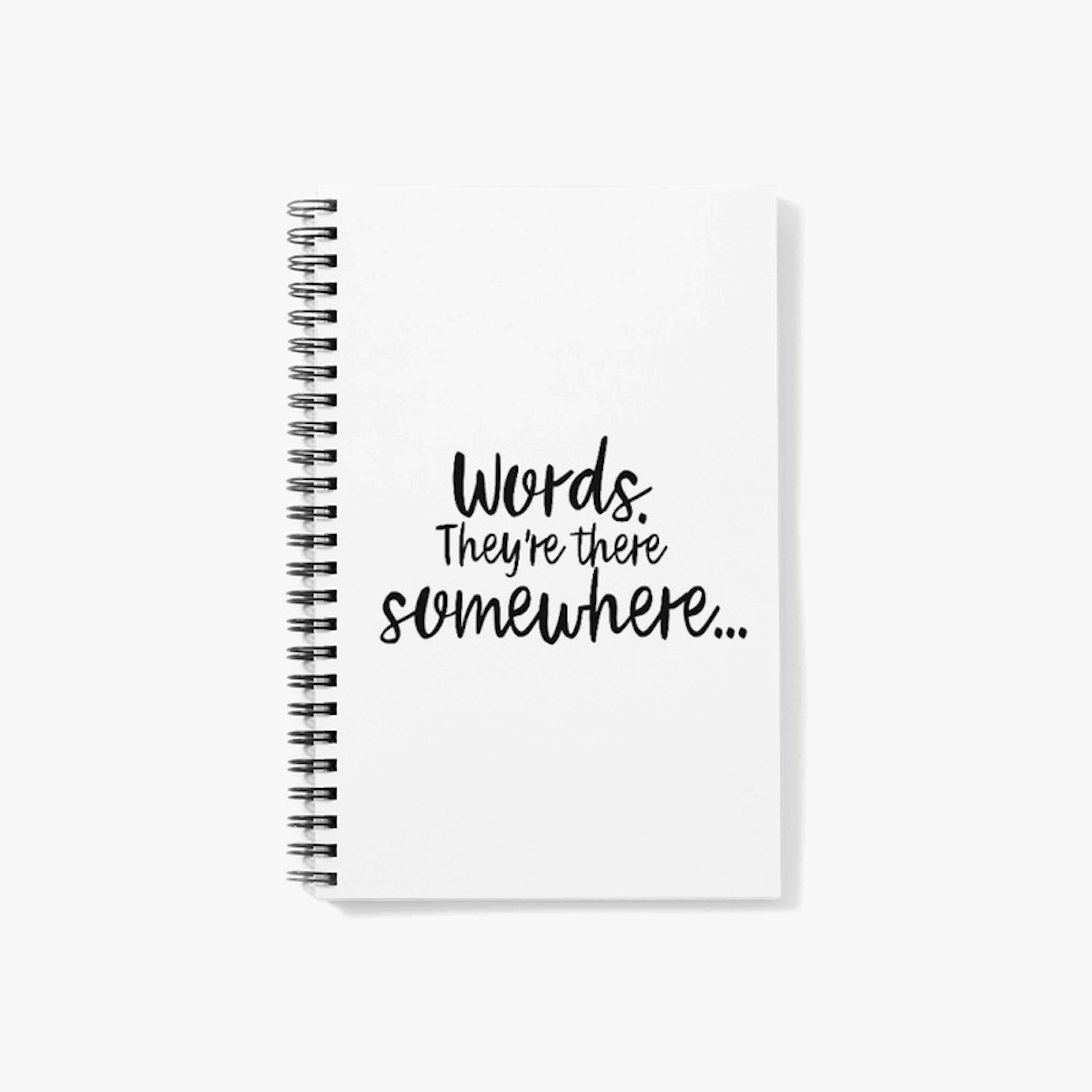 Words Somewhere Notebook (White)